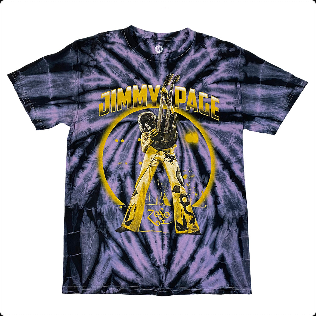 Gold Double Neck T-Shirt in Custom Tie Dye